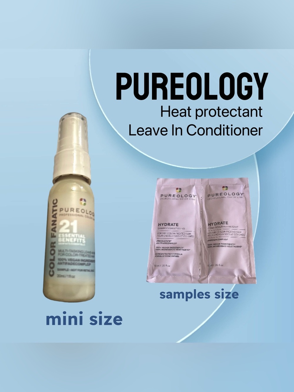 🇺🇸🆕NWOB PUREOLOGY |MINI| Color Fanatic Heat Protectant Leave-In Conditioner